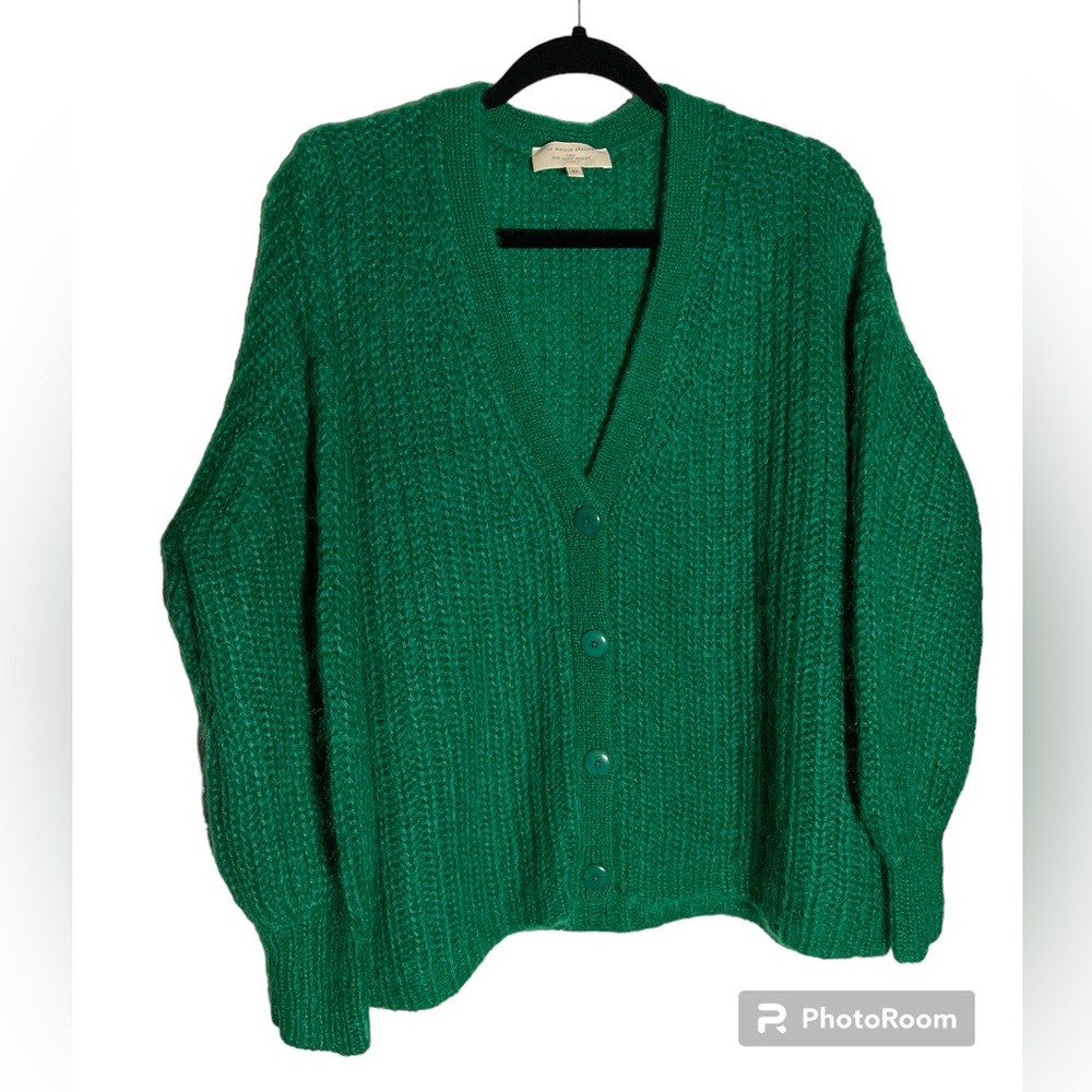 La Maille Sézane Paris cardigan knit long sleeve green Women’s size XS